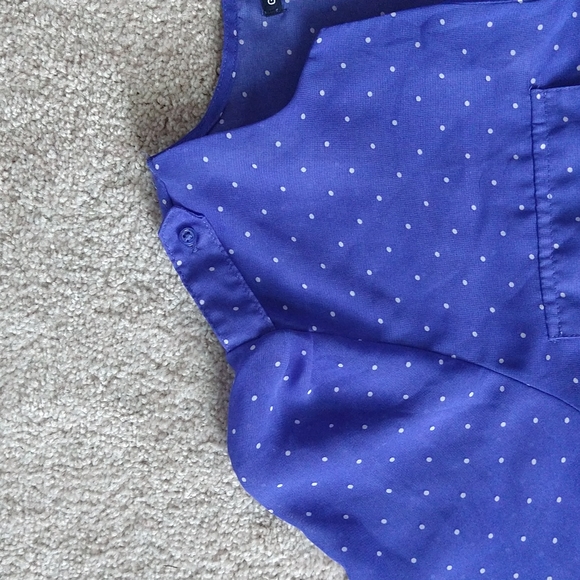 Gap purple polka dotted blouse size Large - Picture 3 of 10